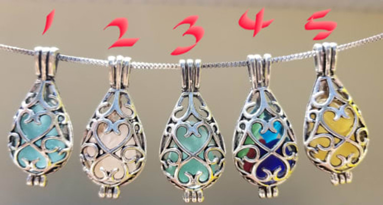 Choose your favorite color mermaid tear locket necklace #101