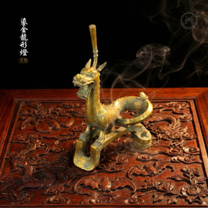 The "Gilded Guardian" Bronze Dragon Lamp | Authentic Dojo Decor & Zen Centerpiece