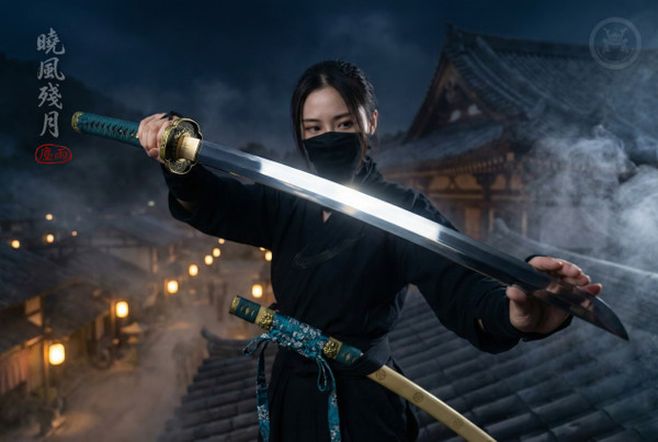 Azure Lion: Hand Forged Spring Steel Katana - High Resilience & Full Tang | 《青狮》