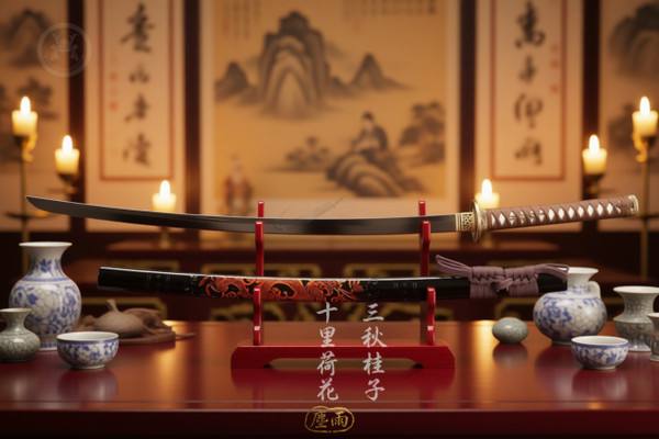 Autumn Dragon: Mirror Polished 5160 Katana - Solid Copper Fittings & Full Tang | 《秋龍》