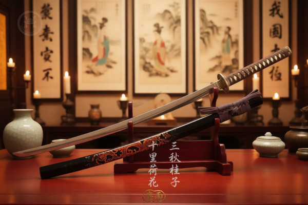 Autumn Dragon: Mirror Polished 5160 Katana - Solid Copper Fittings & Full Tang | 《秋龍》