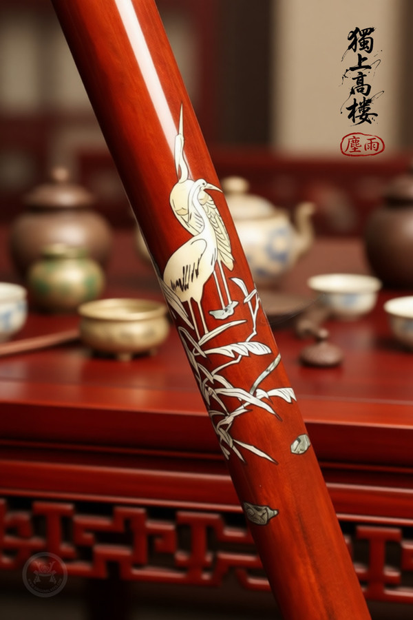 Cloud Crane: Mirror Polished 5160 Katana - Solid Copper & Full Tang | 《雲中鶴》