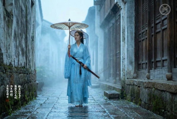 Wind Walker: Feather Pattern 609 Tang Dao - Ebony & Full Tang | 《御风》