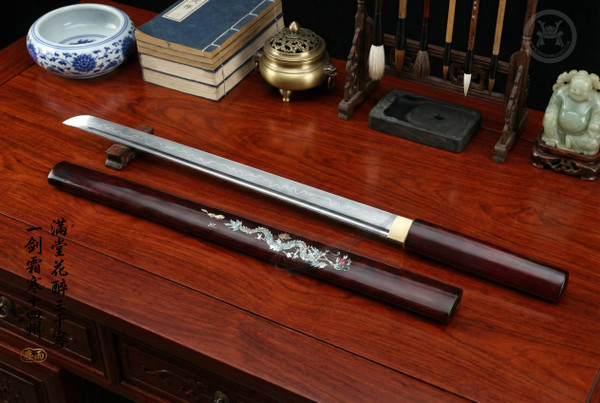 Proud Dragon: T8 High Carbon Ninjato - Straight Blade & Full Tang | 《傲龍》