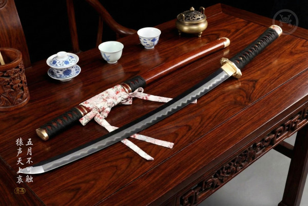 Thousand Shadows: T10 Clay Tempered Katana - Dragon Phoenix & Full Tang | 《千影》