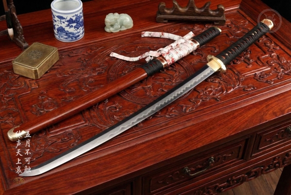 Thousand Shadows: T10 Clay Tempered Katana - Dragon Phoenix & Full Tang | 《千影》