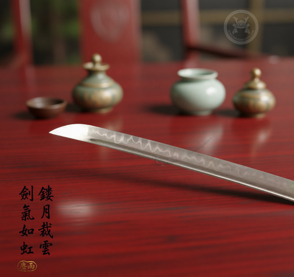 Sculpted Warrior: Clay Tempered T10 Katana - Carved Saya & Full Tang | 《雕武》