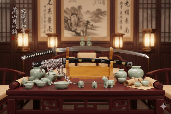 Tokugawa Legacy: T10 Clay Tempered Tachi - Deep Curve & Full Tang | 《德川》