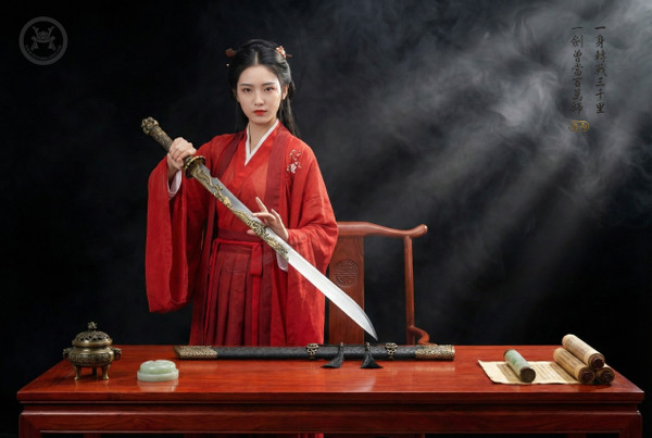 Golden Coiling Dragon: Manganese Tang Dao - Spring Steel & Full Tang | 《盤龍》