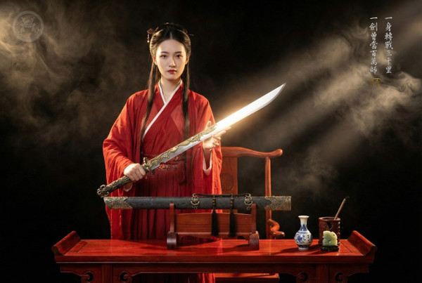 Golden Coiling Dragon: Manganese Tang Dao - Spring Steel & Full Tang | 《盤龍》