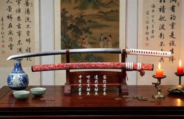 Twin Fish: T10 Clay Tempered Katana - 40" Tri-Polish | 《雙魚》