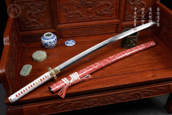 Twin Fish: T10 Clay Tempered Katana - 40" Tri-Polish | 《雙魚》