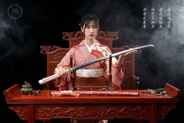 Twin Fish: T10 Clay Tempered Katana - 40" Tri-Polish | 《雙魚》