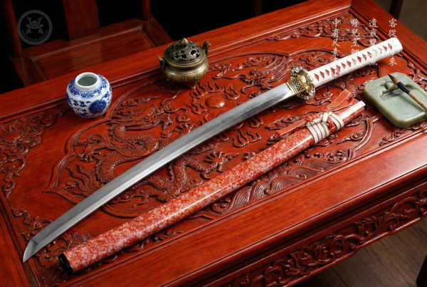 Twin Fish: T10 Clay Tempered Katana - 40" Tri-Polish | 《雙魚》