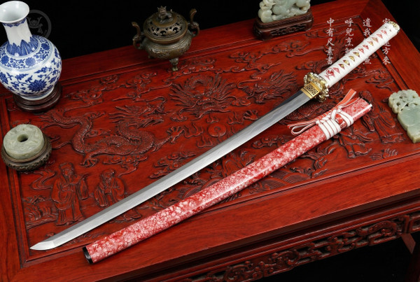 Twin Fish: T10 Clay Tempered Katana - 40" Tri-Polish | 《雙魚》