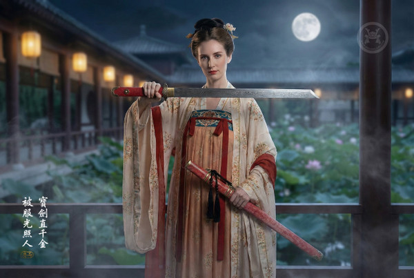 Vermilion Bird: Folded Steel Short Dao - Red Rayskin & Full Tang | 《朱雀》