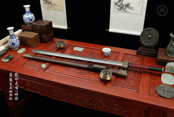 Dragon's Roar: Heavyweight Han Jian - Antique Copper & Full Tang | 《龍吟》