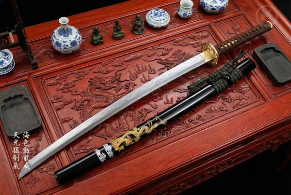 Dragon Majesty: Sanshoku Polish T8 Katana - Collector Grade & Full Tang | 《龍威》