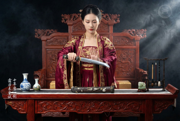 Silver Frost: T10 Clay Tempered Tanto - Antique Silver & Copper | 《沉霜》