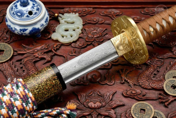 Celestial Domain: Stone Wash Folded Steel - Galaxy Grain & Full Tang | 《星影》