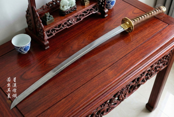 Celestial Domain: Stone Wash Folded Steel - Galaxy Grain & Full Tang | 《星影》