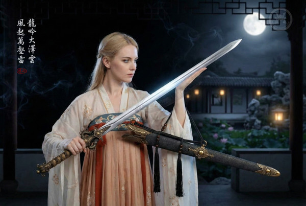 Dragon Sovereignty: 6-Sided Manganese Saber - Leather & Full Tang | 《龍禦》