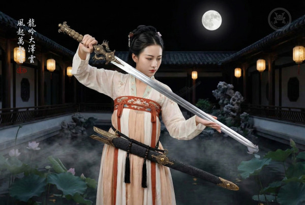 Dragon Sovereignty: 6-Sided Manganese Saber - Leather & Full Tang | 《龍禦》