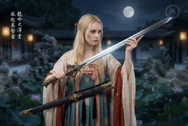 Dragon Sovereignty: 6-Sided Manganese Saber - Leather & Full Tang | 《龍禦》