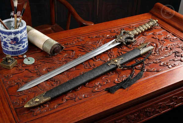Dragon Sovereignty: 6-Sided Manganese Saber - Leather & Full Tang | 《龍禦》