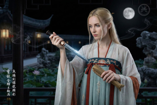 Hidden Scales: Mokume Feather Damascus - Imperial Full Tang | 隱麟