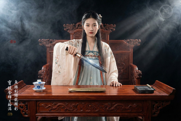 Hidden Scales: Mokume Feather Damascus - Imperial Full Tang | 隱麟