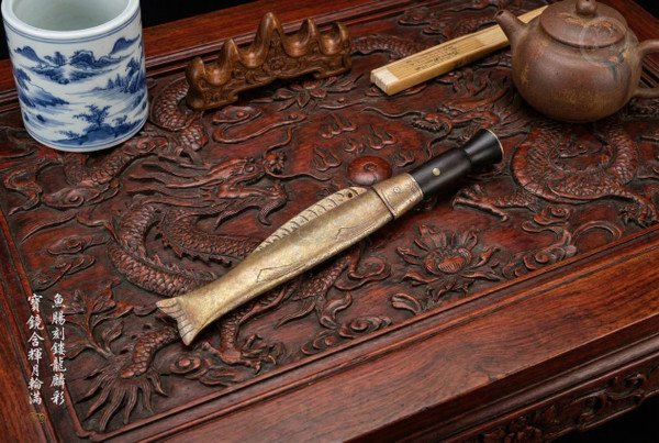 Hidden Scales: Mokume Feather Damascus - Imperial Full Tang | 隱麟