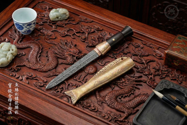 Hidden Scales: Mokume Feather Damascus - Imperial Full Tang | 隱麟