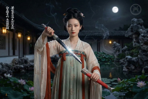 Crimson Quill: Wootz Steel Stingray - Sovereign & Full Tang | 絳羽