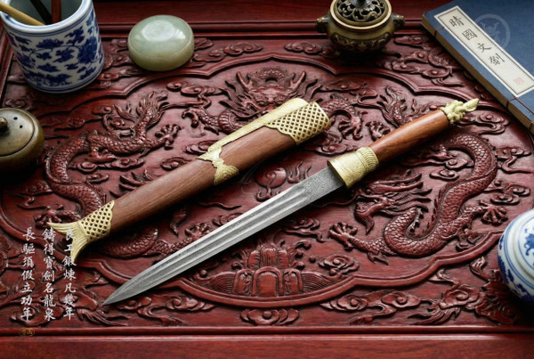 Golden Cloud: Brass Folded Steel - Imperial & Full Tang | 金雲