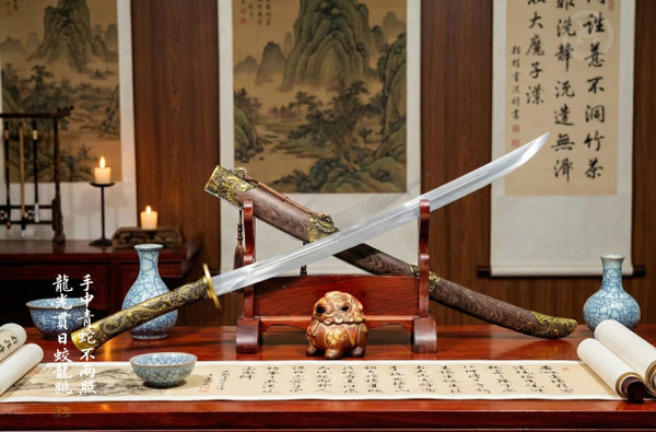 Imperial Dragon: Mn-Steel Liuyedao - Sovereign Guard & Full Tang | 御龍·長風