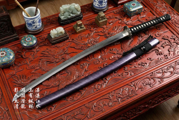 Lunar Soul: Mirror Polish T10 Katana - White Copper & Full Tang | 月魄