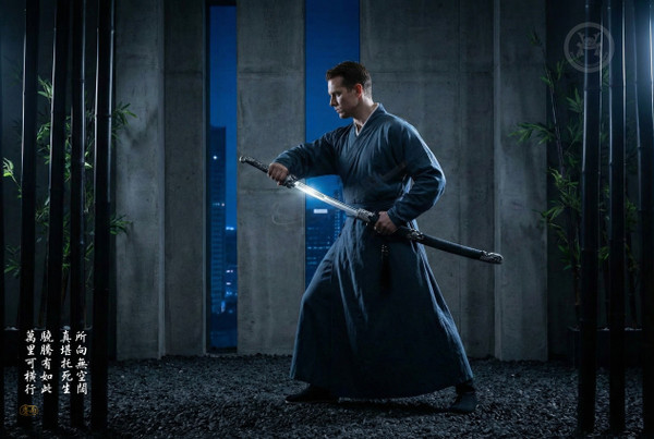 Tiger Wing: Mn-Steel Imperial Liuyedao - Full Tang & Beast Carvings | 虎翼·驍騰