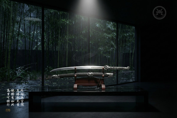 Tiger Wing: Mn-Steel Imperial Liuyedao - Full Tang & Beast Carvings | 虎翼·驍騰