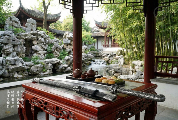 Tiger Wing: Mn-Steel Imperial Liuyedao - Full Tang & Beast Carvings | 虎翼·驍騰