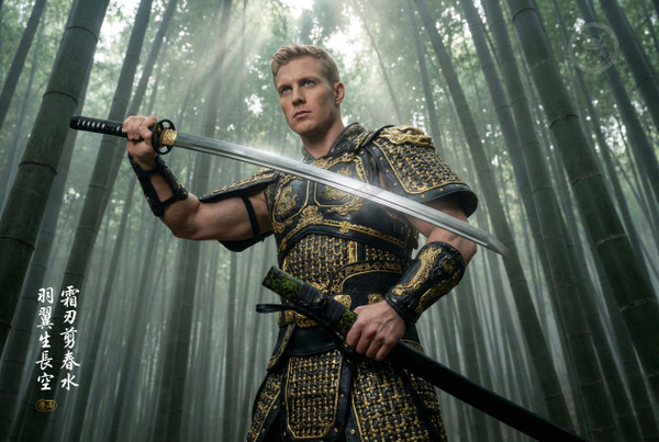 Frost Brilliance: Mn-Steel Katana - Lacquered Exhibit & Full Tang | 霜華·兼次