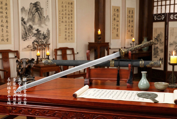 Azure Dragon: Precision Mn-Steel Tang Dao - Long Reach & Full Tang | 蒼龍·逐風