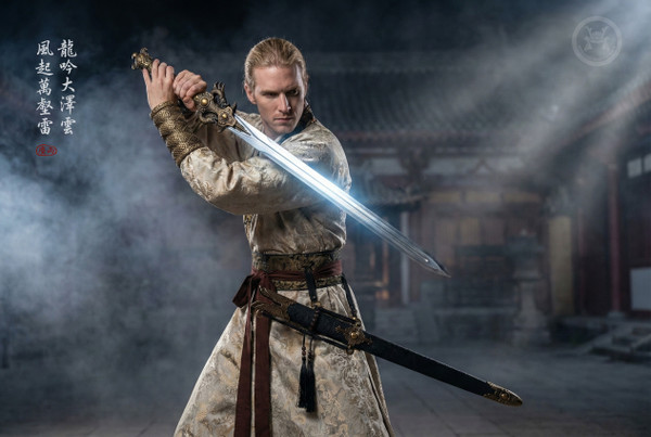 Dragon Sovereignty: 6-Sided Manganese Saber - Leather & Full Tang | 《龍禦》