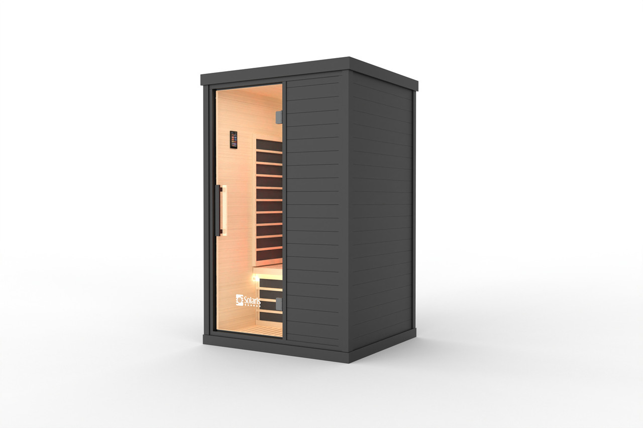 Vista HORIZON Duo Infrared Sauna - Front View Half Open