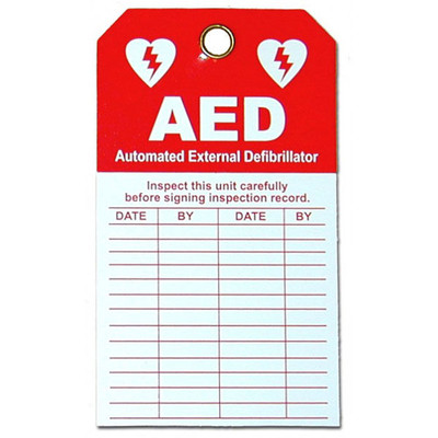 AED Inspection Tag