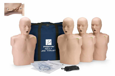 Prestan Professional Adult Manikin With Jaw Thrust Head 4-Pack Prestan Professional Adult Manikin With Jaw Thrust Head 4-Pack