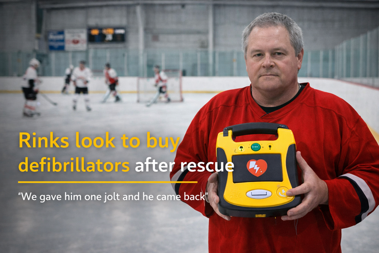 Rinks look to buy defibrillators after rescue