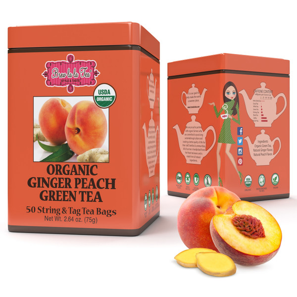 Organic Ginger Peach Green Tea
