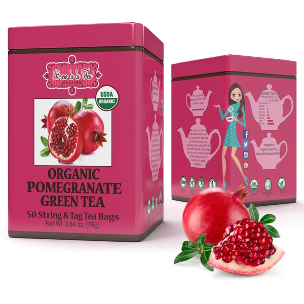 Organic Pomegranate Green Tea