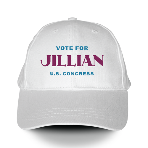 Vote For Jillian (White Baseball Cap)